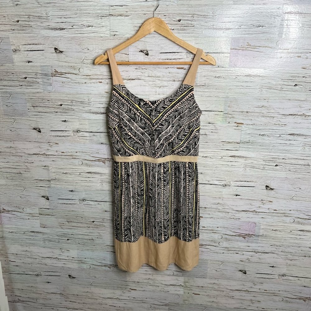 Ann Taylor loft tan mini dress brown size 6